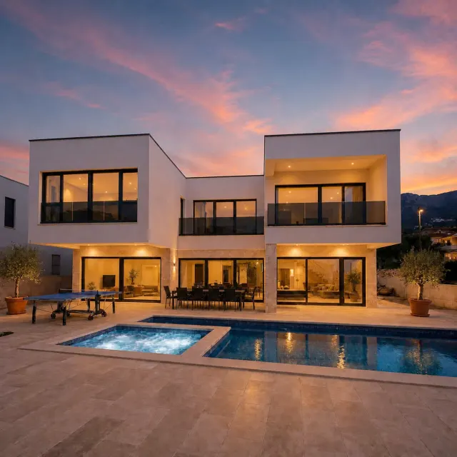 BookNoFees: Ferienwohnung in Kaštel Stari – Villa „Just be Light“ · 5 Schlafzimmer · Pool · Whirlpool · 303 m²