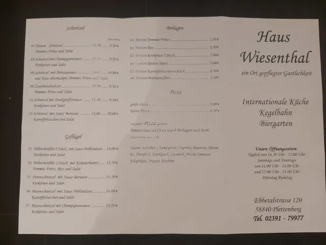 BookNoFees : Restaurant – Haus Wiesenthal – Plettenberg – Maison Wiesenthal, photo n° 2