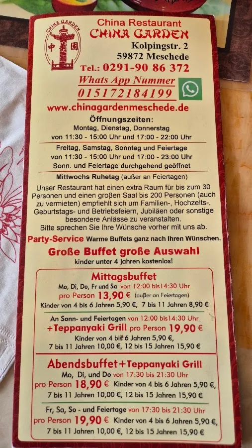 BookNoFees : Restaurant – China Garden – Meschede – Jardin chinois, photo n° 2