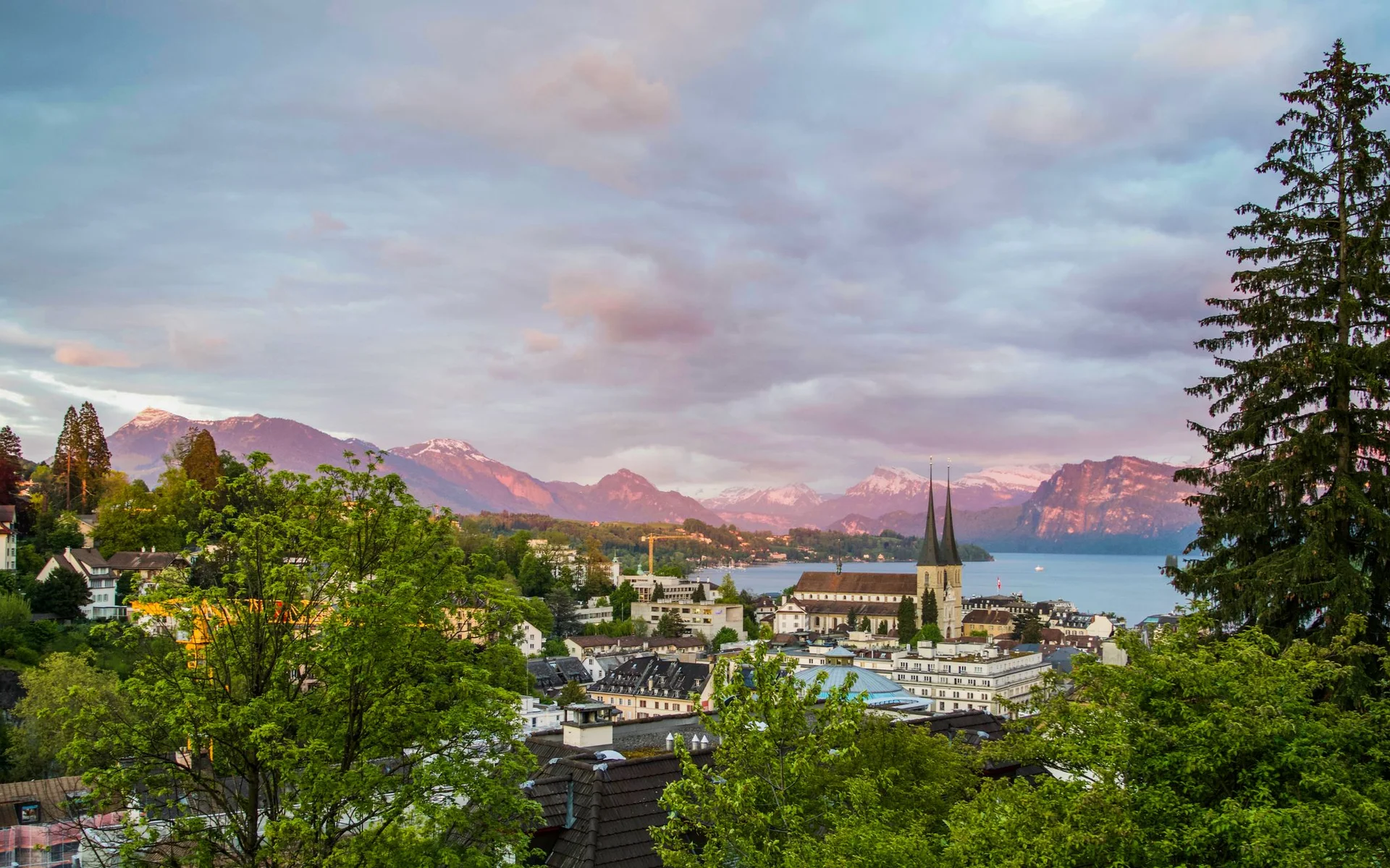 Vue sur Lucerne et ses maisons historiques